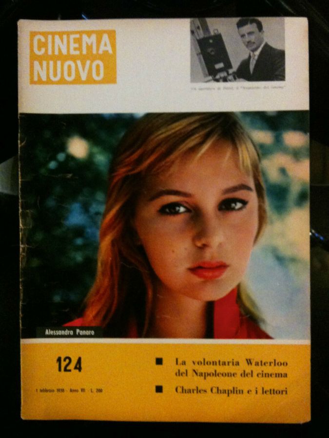 CINEMA NUOVO magazine side cover Issue 124 February 1958