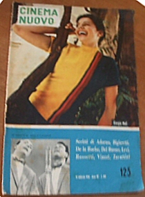 CINEMA NUOVO magazine side cover Issue 125 February 1958