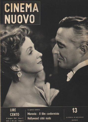 CINEMA NUOVO magazine side cover Issue 13 June 1953