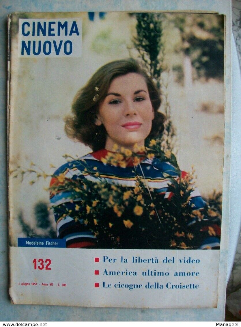CINEMA NUOVO magazine side cover Issue 132 June 1958