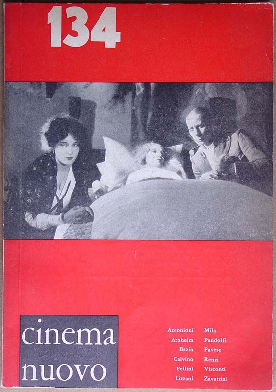 CINEMA NUOVO magazine side cover Issue 134 July 1958