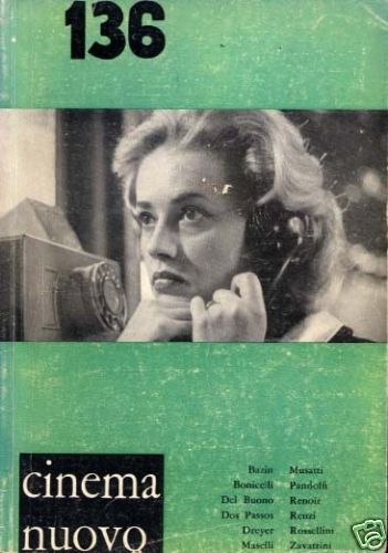 CINEMA NUOVO magazine side cover Issue 136 November 1958