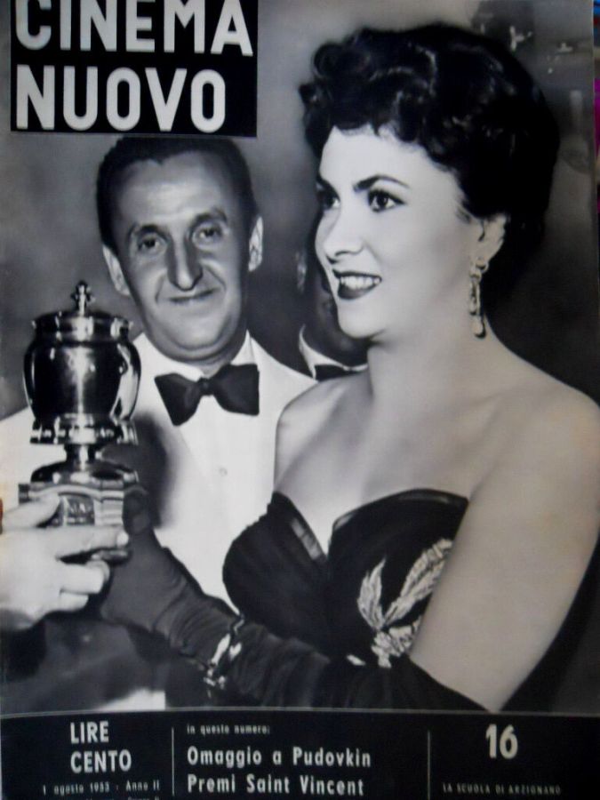 CINEMA NUOVO magazine side cover Issue 16 August 1953