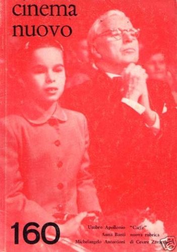 CINEMA NUOVO magazine side cover Issue 160 November/December 1962