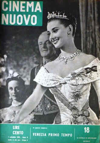 CINEMA NUOVO magazine side cover Issue 18 September 1953