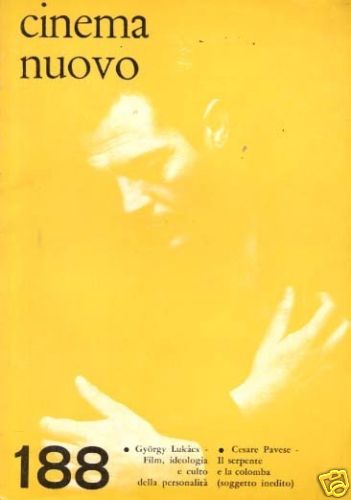 CINEMA NUOVO magazine side cover Issue 188 July/August 1967