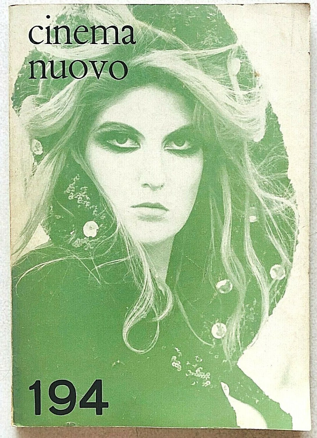 CINEMA NUOVO magazine side cover Issue 194 July/August 1968