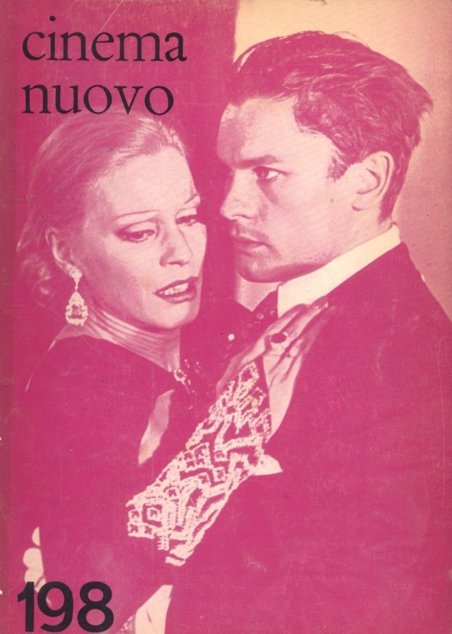 CINEMA NUOVO magazine side cover Issue 198 March/April 1969