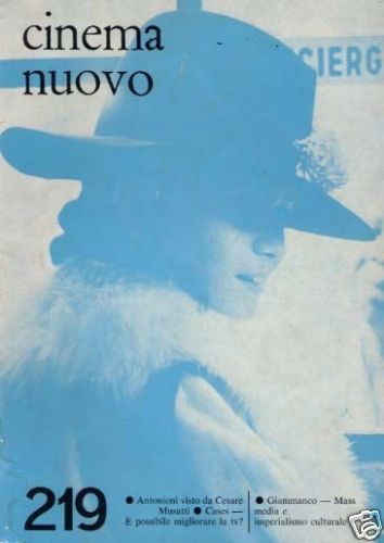CINEMA NUOVO magazine side cover Issue 219 September/October 1972