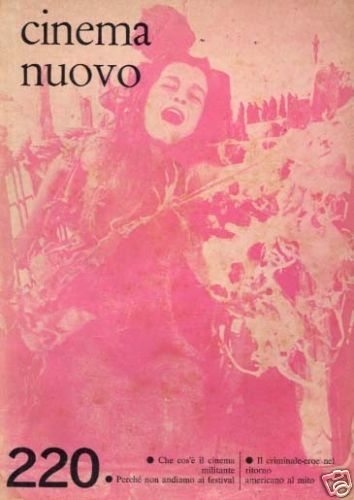 CINEMA NUOVO magazine side cover Issue 220 November/December 1972