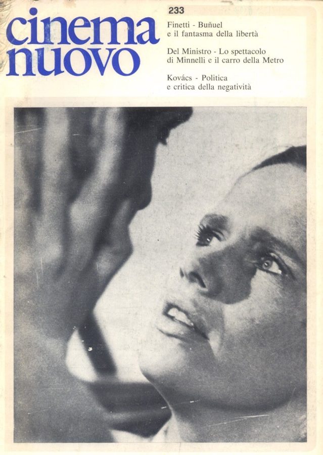 CINEMA NUOVO magazine side cover Issue 233 January/February 1975
