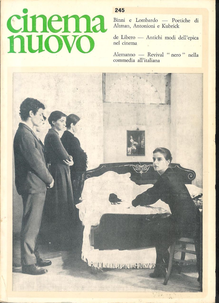 CINEMA NUOVO magazine side cover Issue 245 January/February 1977
