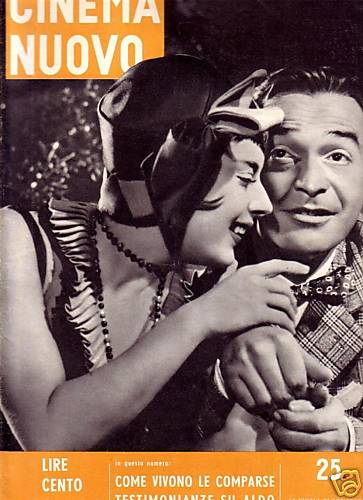 CINEMA NUOVO magazine side cover Issue 25 December 1953
