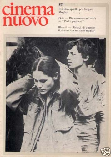 CINEMA NUOVO magazine side cover Issue 251 January/February 1978