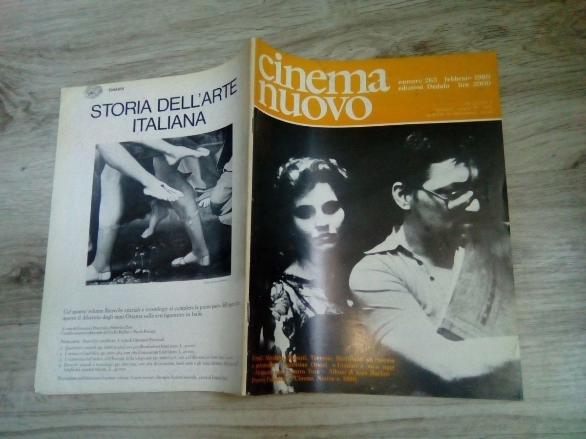 CINEMA NUOVO magazine side cover Issue 263 January/February 1980