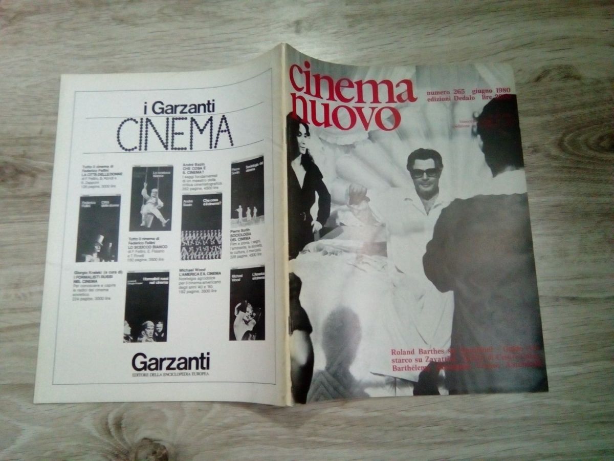 CINEMA NUOVO magazine side cover Issue 265 May/June 1980
