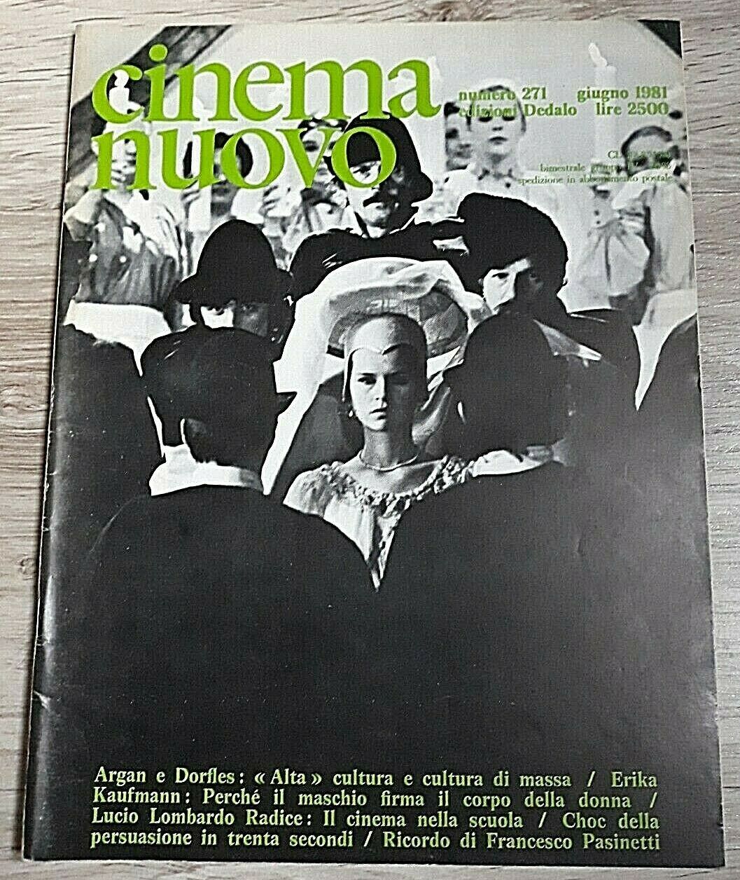 CINEMA NUOVO magazine side cover Issue 271 May/June 1981