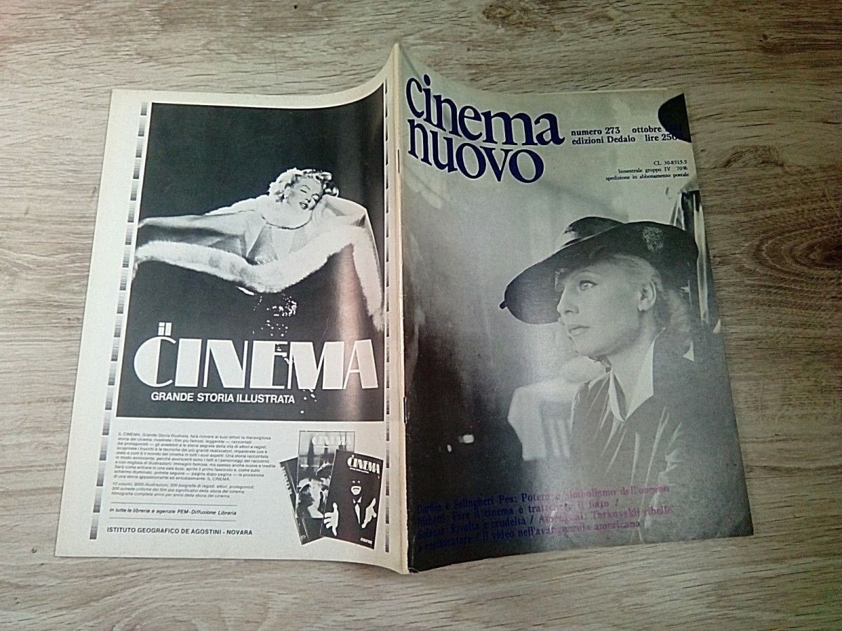 CINEMA NUOVO magazine side cover Issue 273 September/October 1981