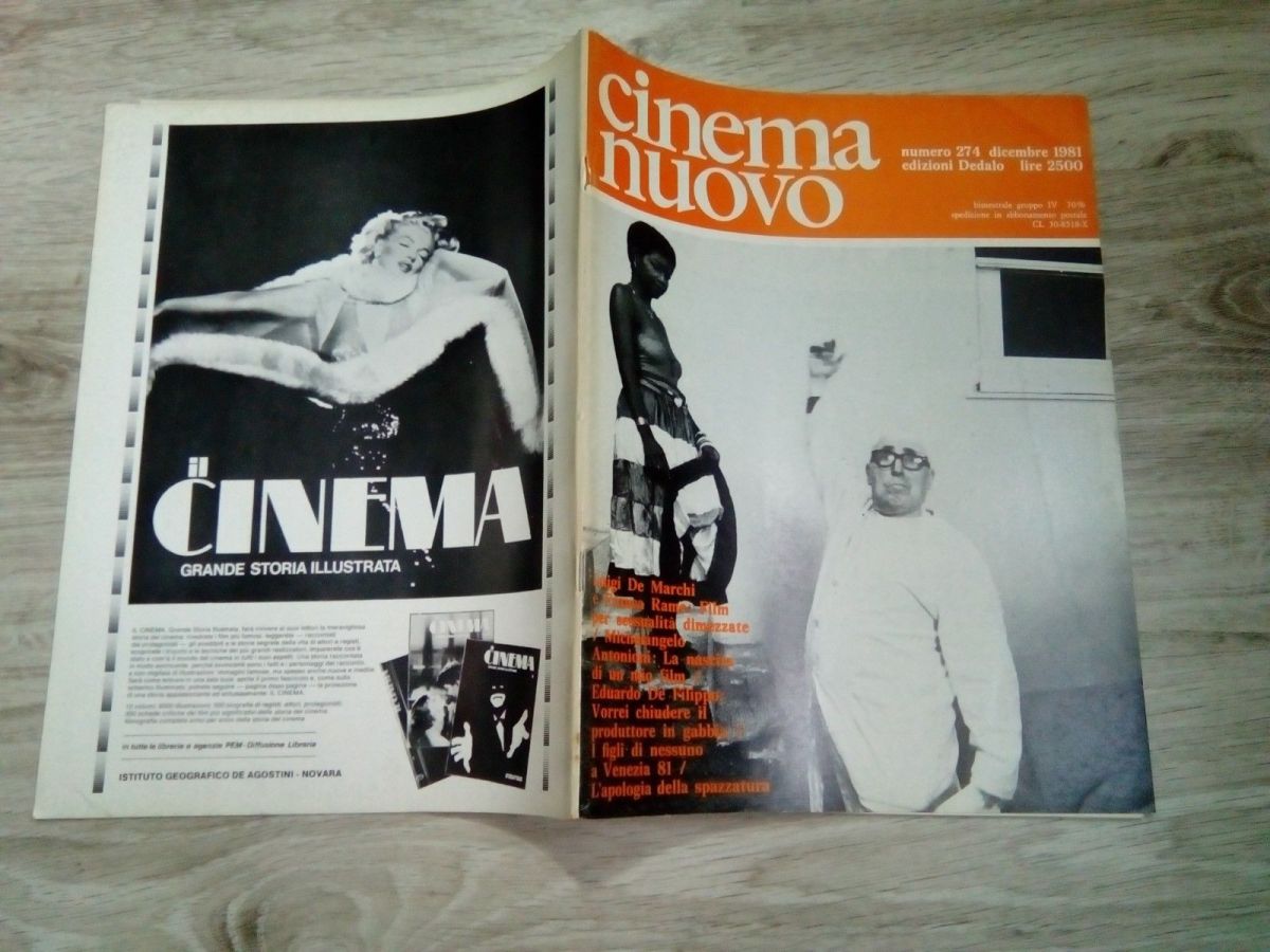 CINEMA NUOVO magazine side cover Issue 274 November/December 1981