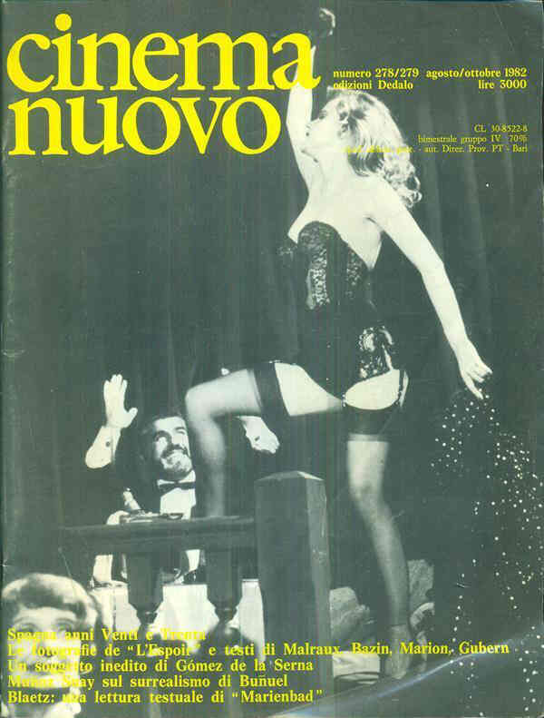 CINEMA NUOVO magazine side cover Issue 278-9 August/October 1982