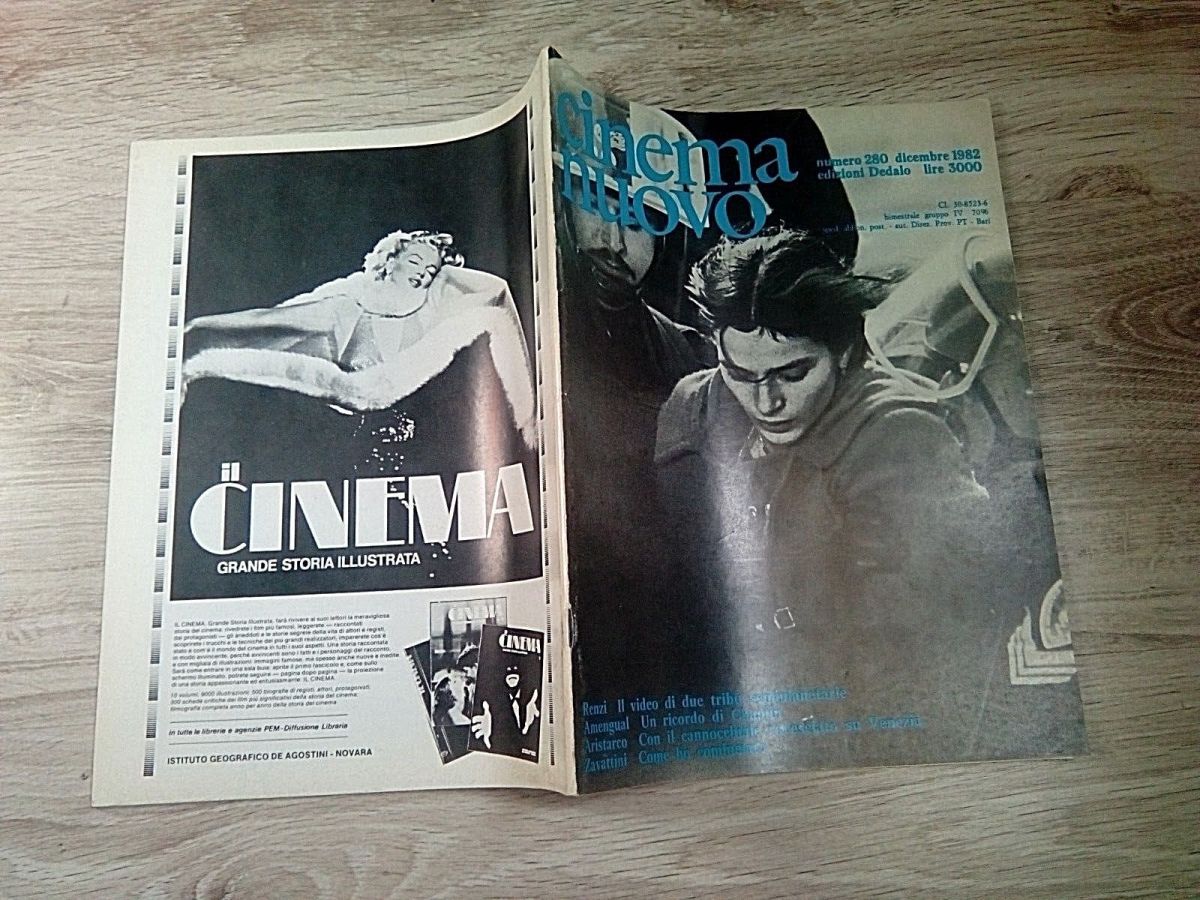 CINEMA NUOVO magazine side cover Issue 280 November/December 1982