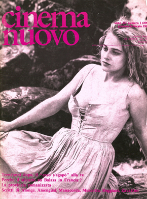 CINEMA NUOVO magazine side cover Issue 299 January/February 1986