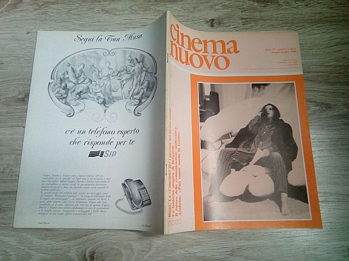 CINEMA NUOVO magazine side cover Issue 313 May/June 1988