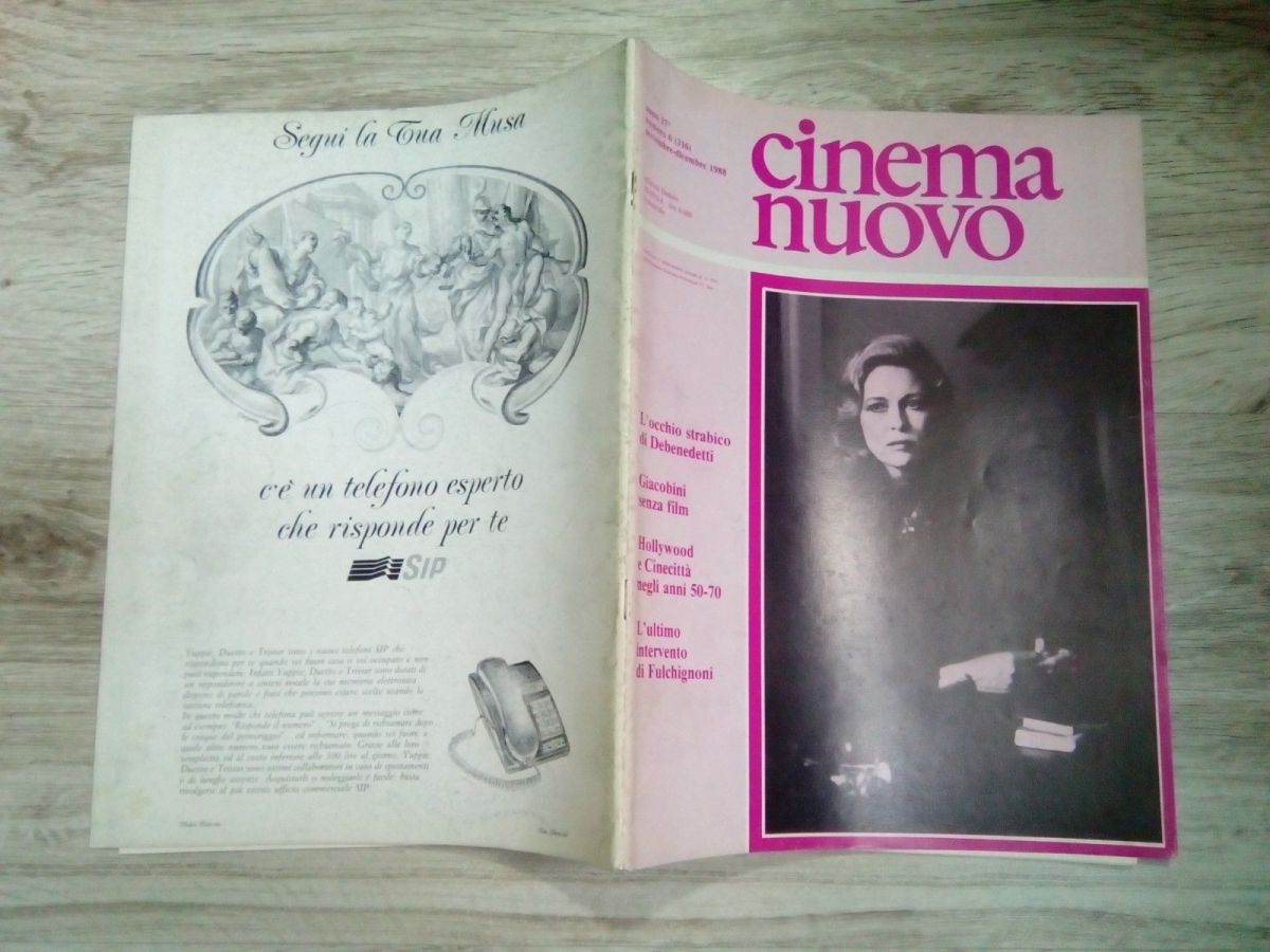 CINEMA NUOVO magazine side cover Issue 316 November/December 1988