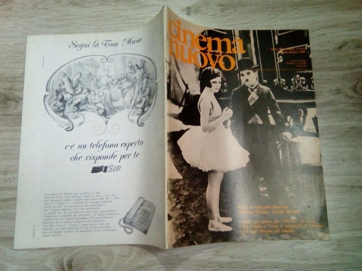 CINEMA NUOVO magazine side cover Issue 319 May/June 1989