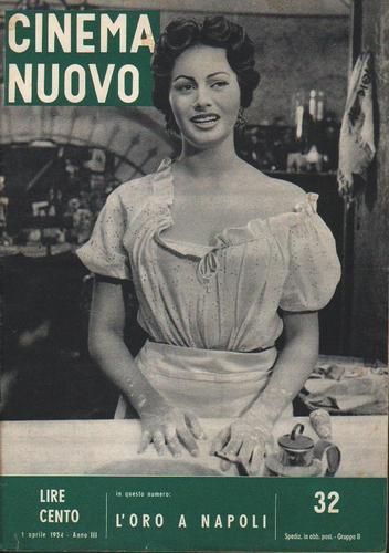 CINEMA NUOVO magazine side cover Issue 32 April 1954