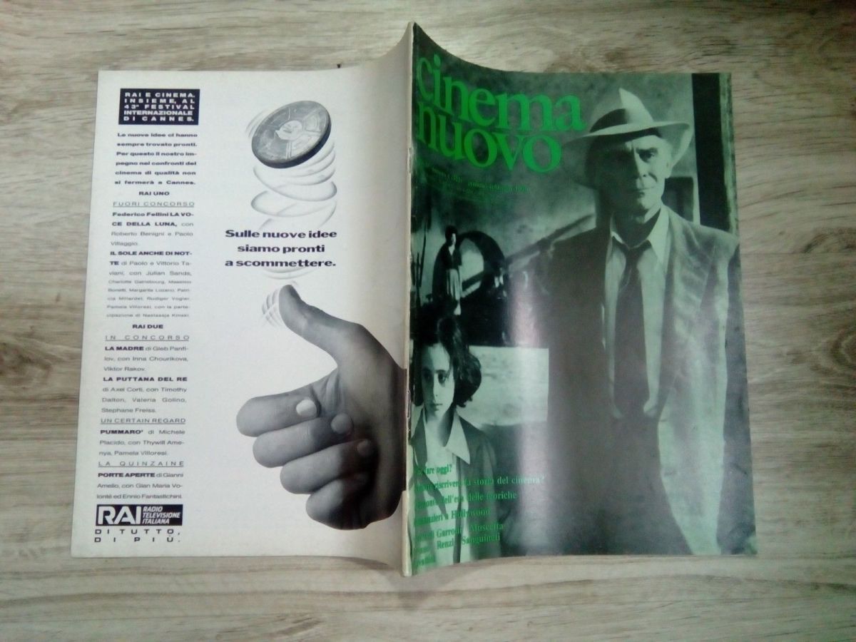 CINEMA NUOVO magazine side cover Issue 323 January/February 1990