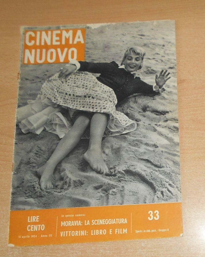 CINEMA NUOVO magazine side cover Issue 33 April 1954