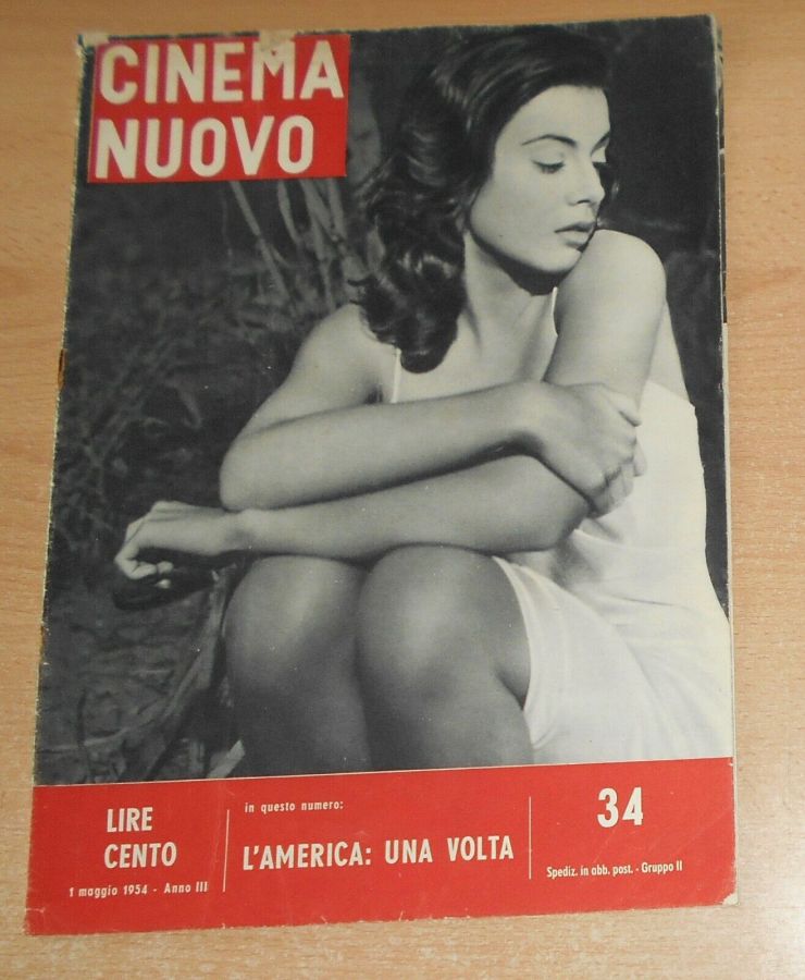 CINEMA NUOVO magazine side cover Issue 34 May 1954