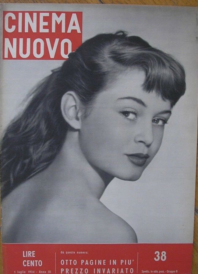 CINEMA NUOVO magazine side cover Issue 38 July 1954