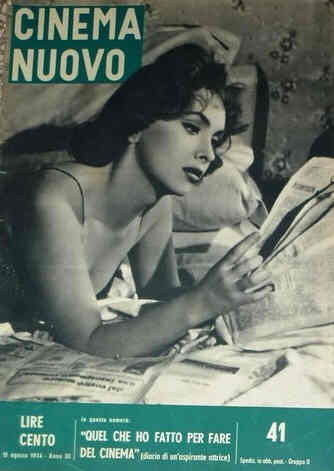 CINEMA NUOVO magazine side cover Issue 41 August 1954