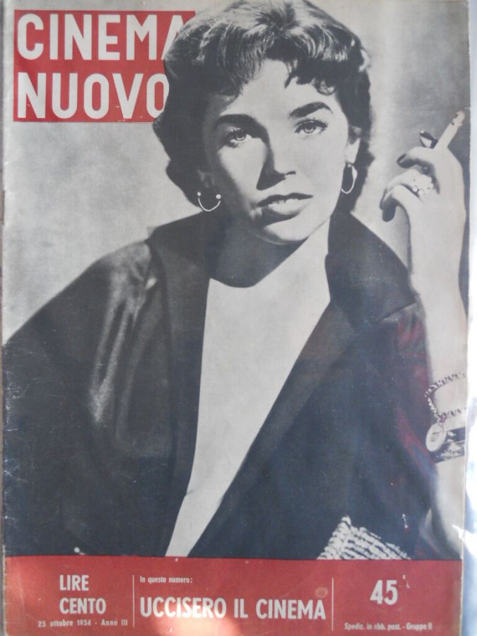 CINEMA NUOVO magazine side cover Issue 45 October 1954