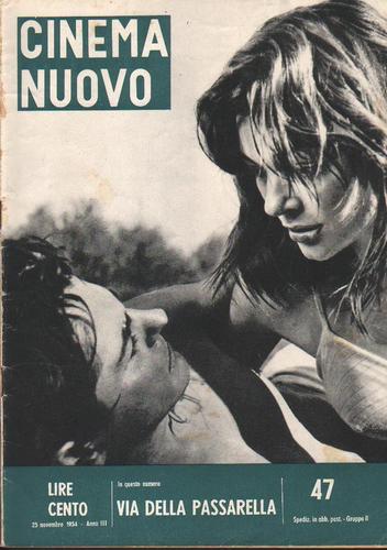 CINEMA NUOVO magazine side cover Issue 47 November 1954