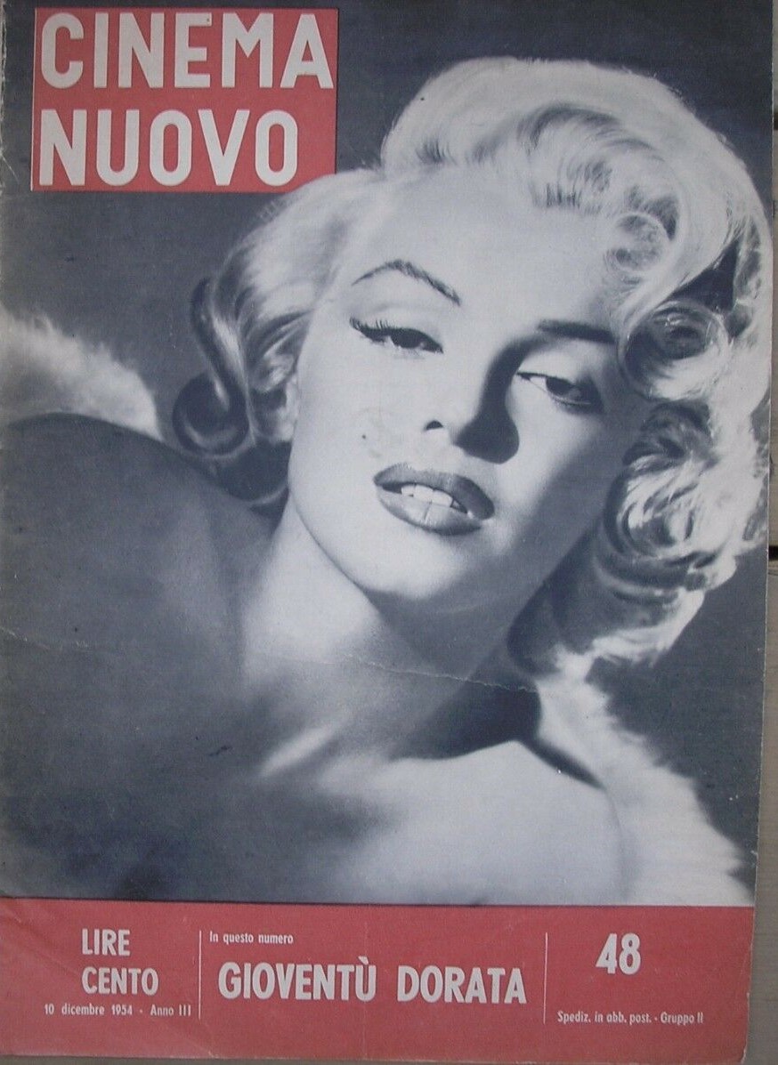 CINEMA NUOVO magazine side cover Issue 48 December 1954