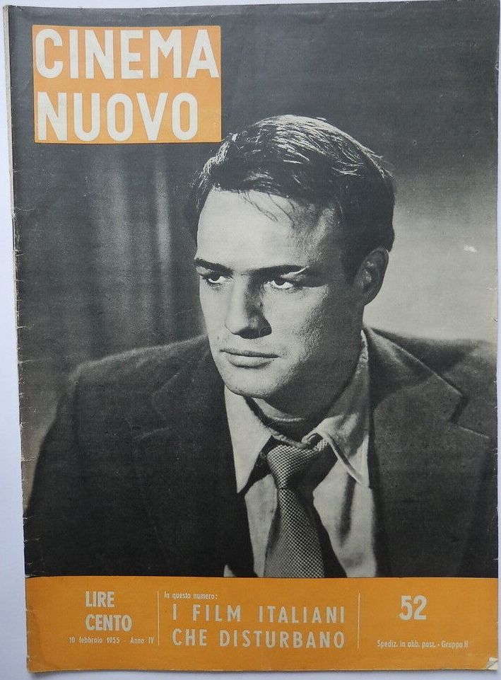 CINEMA NUOVO magazine side cover Issue 52 February 1955