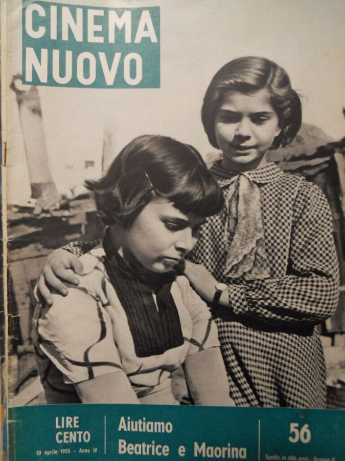 CINEMA NUOVO magazine side cover Issue 56 April 1955