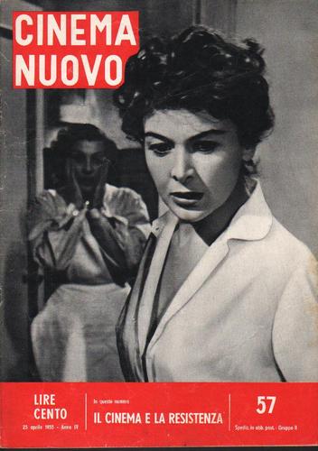 CINEMA NUOVO magazine side cover Issue 57 April 1955