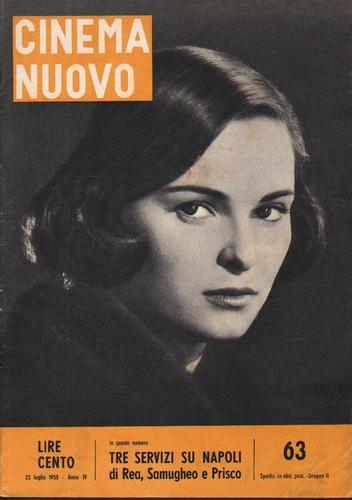 CINEMA NUOVO magazine side cover Issue 63 July 1955
