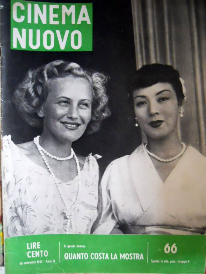 CINEMA NUOVO magazine side cover Issue 66 September 1955