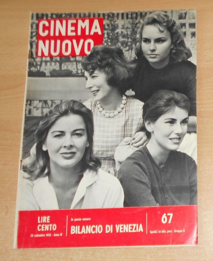 CINEMA NUOVO magazine side cover Issue 67 25 September 1955