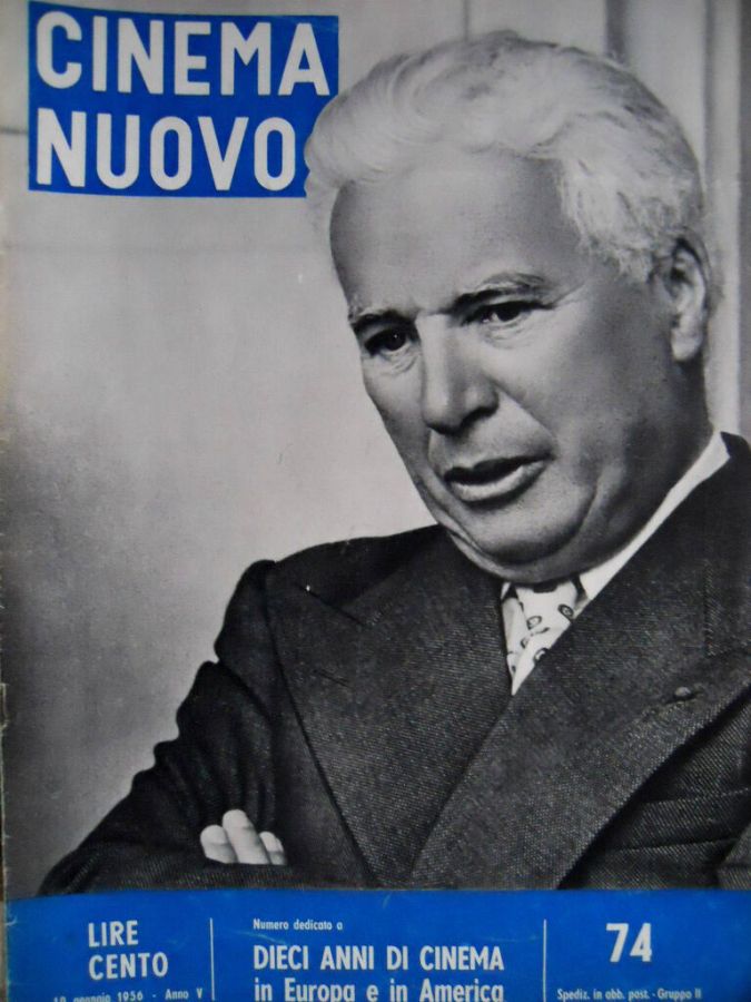 CINEMA NUOVO magazine side cover Issue 74 January 1956