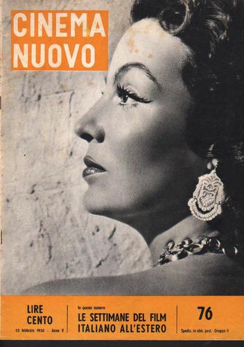 CINEMA NUOVO magazine side cover Issue 76 February 1956
