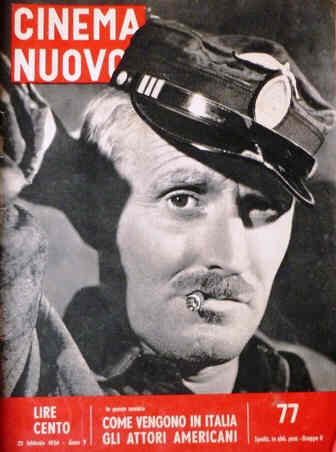 CINEMA NUOVO magazine side cover Issue 77 February 1956