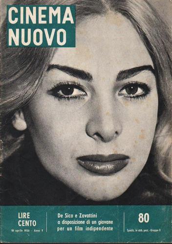 CINEMA NUOVO magazine side cover Issue 80 April 1956