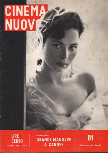 CINEMA NUOVO magazine side cover Issue 81 April 1956