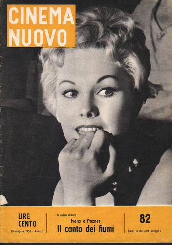 CINEMA NUOVO magazine side cover Issue 82 May 1956